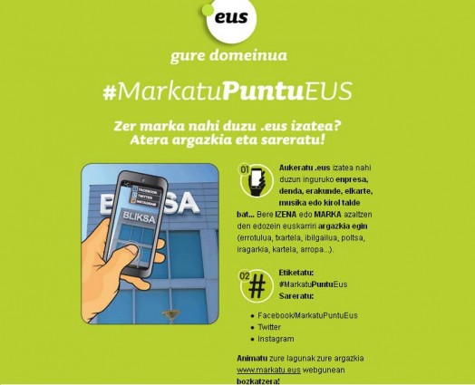 #MarkatuPuntuEus Ze marka nahi duzu .eus izatea? Atera argazkia eta sareratu!